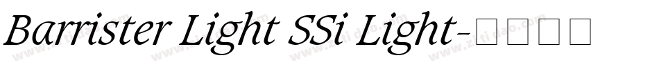 Barrister Light SSi Light字体转换